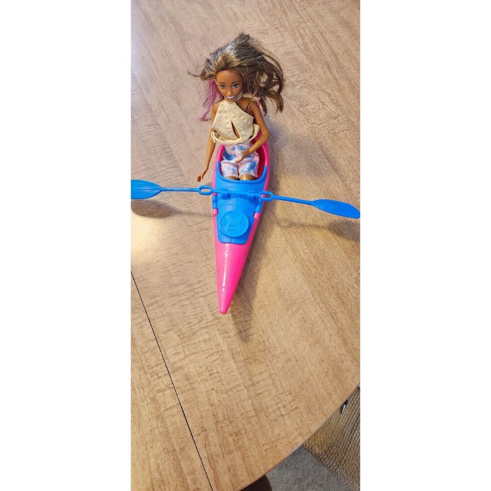 Barbie & Fashion Doll Lot – 7 Dolls + Clothes, Bike, Kayak & Accessories